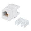 Модуль Keystone Jack RJ-45(8P8C), UTP неэкранированный, CAT 6, тип 180 градусов, белый REXANT PRO (02-0250)