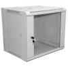 Шкаф настенный 19" 9U 600×450×500мм (ШxГxВ) - передняя дверь стекло, боковые стенки съемные (разобранный) RAL 7035 REXANT PRO (04-2201)