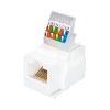 SUPRLAN Keystone Jack 8P8C (RJ-45), UTP, 5e. заделка без инструмента, белый (DIY) 10-0312-1