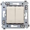 ДКС 4405114 Переключатель двухклавишный в стену, Avanti, ванильная дымка