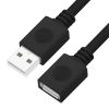 GCR Удлинитель 0.15m USB AM/AF, черный, 28/24 AWG GCR-UEC6M-BB2S-0.15m