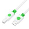 GCR Кабель Premium 1.0m USB 2.0, AM/BM, белый нейлон 28/24 AWG, экран, армированный, морозостойкий GCR-54211