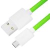 GCR Кабель 0.5m MicroUSB, быстрая зарядка, салатовый нейлон GCR-54980