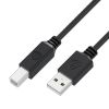 GCR Кабель 1.0m USB AM/BM, черный, 28/24 AWG, морозостойкий GCR-UPC5M-BB2S-1.0m