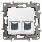  - Legrand Etika Бел Розетка тел.+ комп. (RJ11+RJ45) 5 кат. UTP 672252