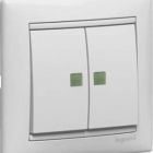 Legrand Valena Бел Переключатель 2-х клавишный с подсветкой (774212) - Legrand Valena Бел Переключатель 2-х клавишный с подсветкой (774212)