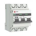  - Выключатель автоматический модульный 3п D 20А 4.5кА ВА 47-63 PROxima EKF mcb4763-3-20D-pro