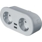  - Адаптер-разветвитель с управлением по WI-FI 2-м +2 USB NSH-ST-02 с заземл. бел. Smart Home Navigator 14556