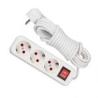  - Удлинитель 3х5м с заземл. 16А IP20 с выкл. LEZARD 720-0305-302