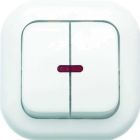  - Выключатель 2-кл. СП Валентина 10А IP20 С56-175 с индикацией бел. Кунцево 7649