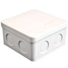  - Коробка распределительная ОП 105х105х56мм IP54 7 выходов без гермовводов крышка защелкивающаяся бел. Epplast 105031
