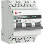 - Выключатель автоматический модульный 3п B 25А 4.5кА ВА 47-63 PROxima EKF mcb4763-3-25B-pro