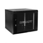  - Настенный шкаф 19" 12U 600×600, дверь сплошное стекло, черный, RAL 9005 REXANT (04-1266-112)