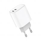  - Сетевое зарядное устройство с двумя портами USB-C + USB-C, 20Вт REXANT (18-2210)