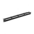 Патч-панель 19", 1U, 24 порта, RJ45, CAT 5e, UTP, с органайзером, черная REXANT PRO (02-0031)  - Патч-панель 19", 1U, 24 порта, RJ45, CAT 5e, UTP, с органайзером, черная REXANT PRO (02-0031)