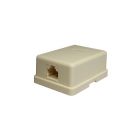  - SUPRLAN Компьютерная розетка 6P4C (RJ-11) 1 порт (белая) 10-0305