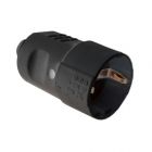  - ДКС DISSL120163-B Розетка кабельная, бытовая с центральным вводом кабеля. Черная. IP20 16А 2P+E 230В