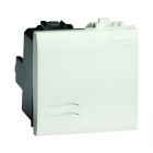  - ДКС 75022S Выключатель типа кнопка, слоновая кость, 2мод.