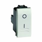  - ДКС 75131S Двухполюсный выключатель, слоновая кость, 1мод.