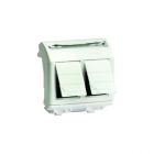  - ДКС 76656B Ком.роз. двойная RJ45 кат.5e, Brava, белая, 2мод