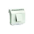  - ДКС 76642B Компьютерная розетка RJ-45, кат.5Е (разъем АМР), белая, 2мод