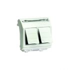 ДКС 76459B Ком.роз. двойная RJ45 кат.5e экран., 8P8C, Brava, белая, 2мод - ДКС 76459B Ком.роз. двойная RJ45 кат.5e экран., 8P8C, Brava, белая, 2мод