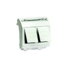 ДКС 76643B Компьютерная розетка RJ-45, кат.5Е (2 разъема АМР), белая, 2 мод. - ДКС 76643B Компьютерная розетка RJ-45, кат.5Е (2 разъема АМР), белая, 2 мод.