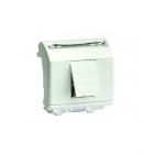 ДКС 76202B USB 2.0 со шторкой, Brava, белая, 2мод - ДКС 76202B USB 2.0 со шторкой, Brava, белая, 2мод