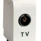 ДКС 75721S TV розетка с согласующим сопротивлением (универсальная), слон. кость, 1мод. - ДКС 75721S TV розетка с согласующим сопротивлением (универсальная), слон. кость, 1мод.