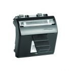 ДКС 77121N Телефонная розетка RJ12, 6P6C, Brava, черная, 2мод - ДКС 77121N Телефонная розетка RJ12, 6P6C, Brava, черная, 2мод