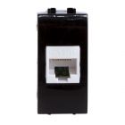 ДКС 77654N Компьютерная розетка RJ45 кат.5e, Brava, черная, 1мод - ДКС 77654N Компьютерная розетка RJ45 кат.5e, Brava, черная, 1мод