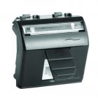 ДКС 77202N USB 2.0 со шторкой, Brava, черная, 2мод - ДКС 77202N USB 2.0 со шторкой, Brava, черная, 2мод