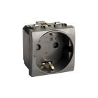 ДКС 77482N Электрическая розетка, с заземлением, со шторками, черная, 2 мод. - ДКС 77482N Электрическая розетка, с заземлением, со шторками, черная, 2 мод.