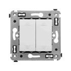  - ДКС 4400124 Инвертор двухклавишный в стену, Avanti, белое облако