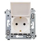 ДКС 4400013 Розетка с крышкой в стену, 2P+E, с з/ш, Avanti, белое облако - ДКС 4400013 Розетка с крышкой в стену, 2P+E, с з/ш, Avanti, белое облако