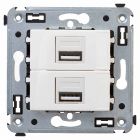 ДКС 4400543 USB зарядное устройство в стену, Avanti, белое облако, 2.1А - ДКС 4400543 USB зарядное устройство в стену, Avanti, белое облако, 2.1А