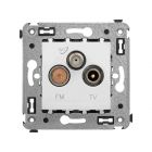  - ДКС 4400533 Розетка TV-FM-SAT в стену, Avanti, белое облако