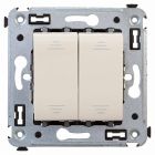  - ДКС 4405114 Переключатель двухклавишный в стену, Avanti, ванильная дымка