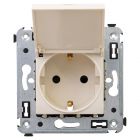 ДКС 4405013 Розетка с крышкой в стену, 2P+E, с з/ш, Avanti, ванильная дымка - ДКС 4405013 Розетка с крышкой в стену, 2P+E, с з/ш, Avanti, ванильная дымка