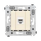 ДКС 4405663 Компьютерная розетка RJ-45 без шторки в стену, кат.5е одинарная, Avanti, ванильная дымка - ДКС 4405663 Компьютерная розетка RJ-45 без шторки в стену, кат.5е одинарная, Avanti, ванильная дымка