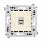 ДКС 4405793 Компьютерная розетка RJ-45 без шторки в стену, кат.6 одинарная экранированная, Avanti, ванильная дымка - ДКС 4405793 Компьютерная розетка RJ-45 без шторки в стену, кат.6 одинарная экранированная, Avanti, ванильная дымка