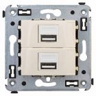 ДКС 4405543 USB зарядное устройство в стену 2.1 А, Avanti, ванильная дымка - ДКС 4405543 USB зарядное устройство в стену 2.1 А, Avanti, ванильная дымка