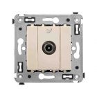 ДКС 4405513 Розетка TV проходная в стену, Avanti, ванильная дымка - ДКС 4405513 Розетка TV проходная в стену, Avanti, ванильная дымка