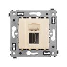 ДКС 4405253 HDMI розетка одинарная в стену, тип А-А, Avanti, ванильная дымка - ДКС 4405253 HDMI розетка одинарная в стену, тип А-А, Avanti, ванильная дымка