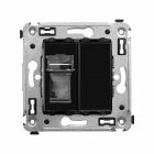 ДКС 4402463 Компьютерная розетка RJ-45 в стену, кат.5e одинарная, Avanti, черный квадрат - ДКС 4402463 Компьютерная розетка RJ-45 в стену, кат.5e одинарная, Avanti, черный квадрат