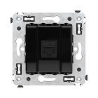 ДКС 4402663 Компьютерная розетка RJ-45 без шторки в стену, кат.5е одинарная, Avanti, черный квадрат - ДКС 4402663 Компьютерная розетка RJ-45 без шторки в стену, кат.5е одинарная, Avanti, черный квадрат