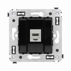 ДКС 4402793 Компьютерная розетка RJ-45 без шторки в стену, кат.6 одинарная экранированная, Avanti, черный квадрат - ДКС 4402793 Компьютерная розетка RJ-45 без шторки в стену, кат.6 одинарная экранированная, Avanti, черный квадрат