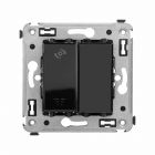  - ДКС 4402343 Диммер кнопочный в стену для LED ламп, Avanti, черный квадрат