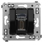  - ДКС 4402253 HDMI розетка одинарная в стену, тип А-А, Avanti, черный квадрат