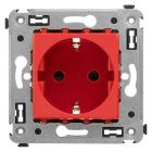 ДКС 4401003 Розетка в стену, 2P+E, с з/ш, Avanti, красный квадрат - ДКС 4401003 Розетка в стену, 2P+E, с з/ш, Avanti, красный квадрат